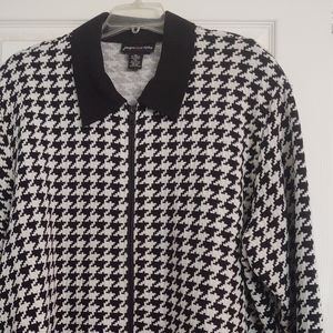 Vintage Houndstooth Zip Jacket by Jacques & Coco